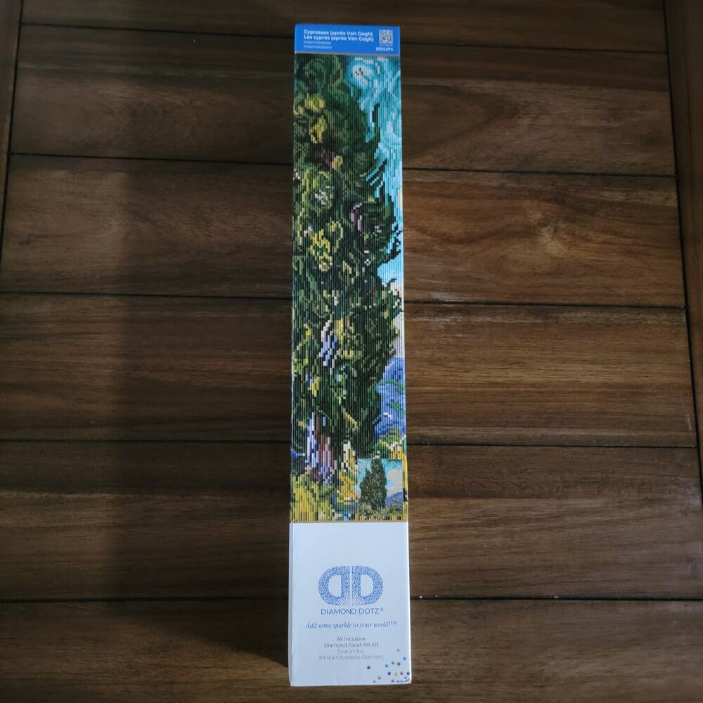 Diamond Dotz: Cypresses by Van Gogh Intermediate Adult Diamond Painting Kit NEW